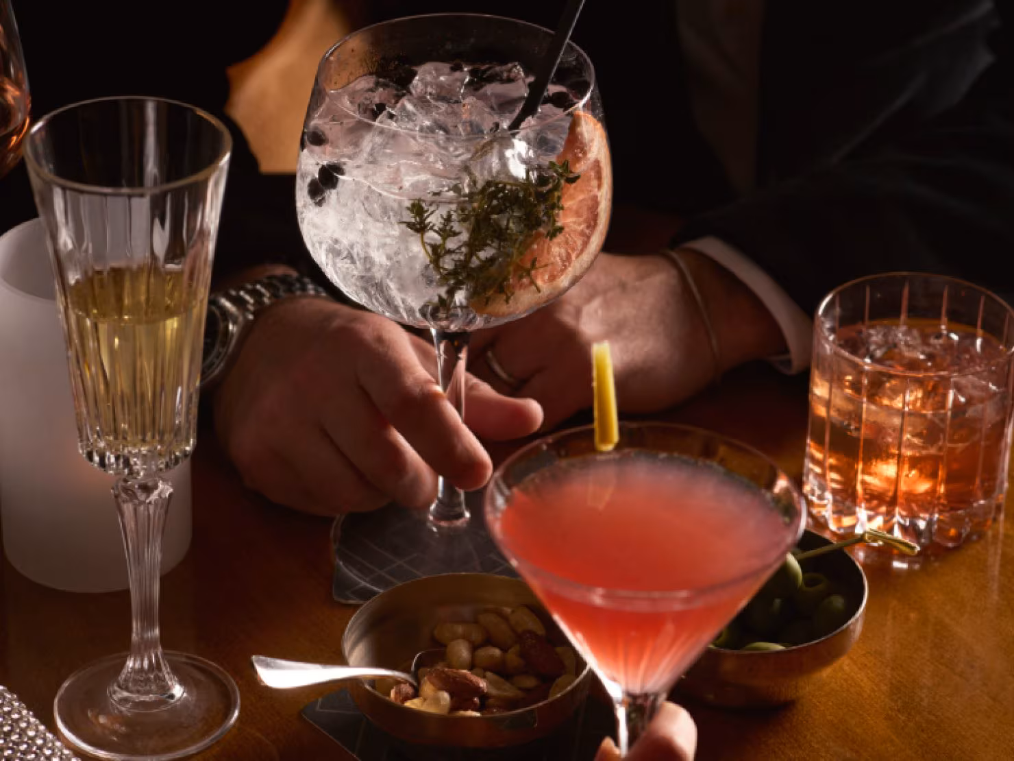 Premium Beverage Collection including champagne