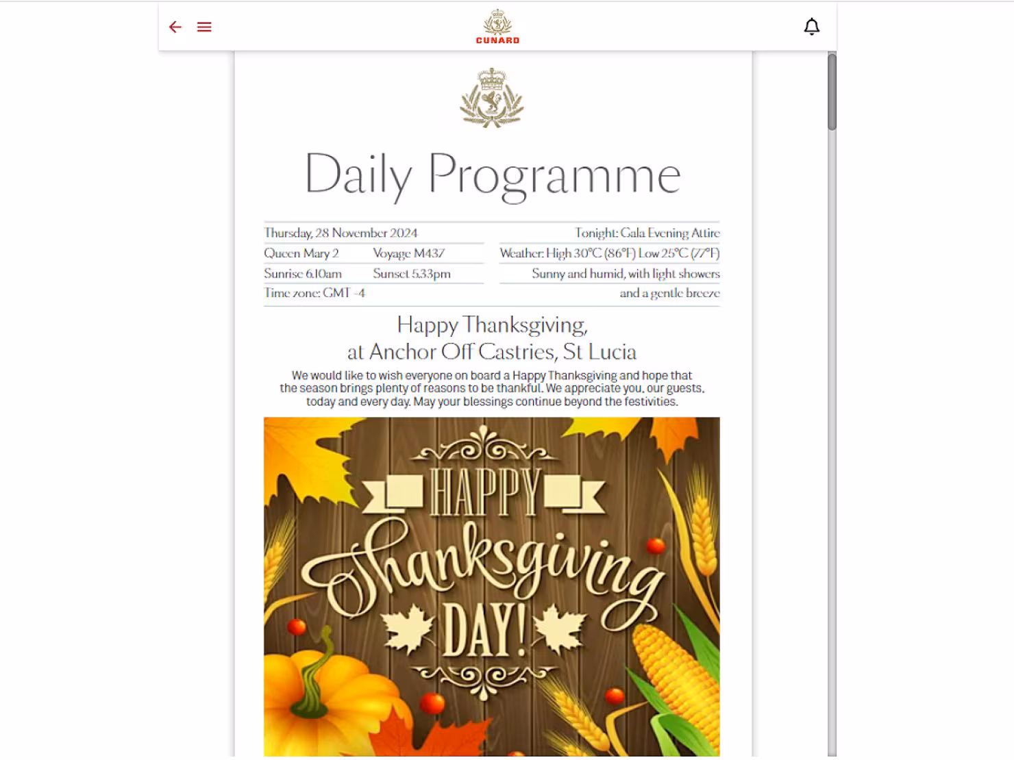 View the Daily Programme