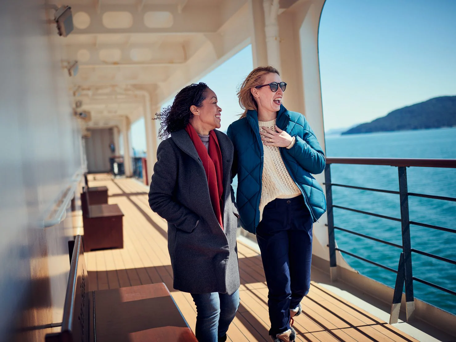 Promenade Deck on Queen Elizabeth
